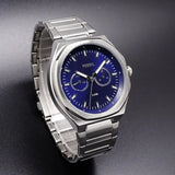 Fossil Evanston Blue Dial Silver Steel Strap Watch for Men - BQ2610