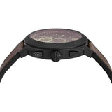 Fossil Machine Brown Dial Brown Leather Strap Watch for Men - FS6101