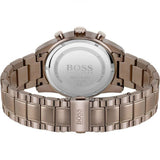Hugo Boss Skymaster Chronograph Blue Dial Brown Steel Strap Watch for Men - 1513788