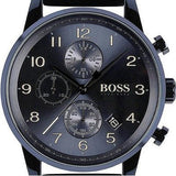 Hugo Boss Navigator Chronograph Blue Dial Blue Mesh Bracelet Watch for Men - 1513538