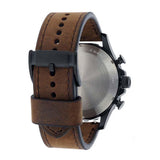 Fossil Nate Chronograph Brown Dial Brown Leather Strap Watch for Men - JR1487