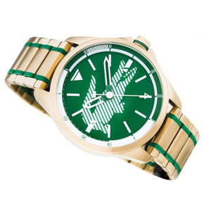 Lacoste Capbreton Green Dial 2 Tone Steel Strap Watch for Men- 2010962