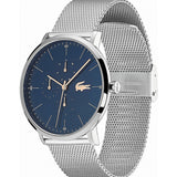 Lacoste Moon Blue Dial Silver Steel Strap Watch for Men - 2011024