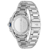 Lacoste Tiebreaker Black Dial Silver Steel Strap Watch for Men - 2011155