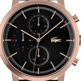 Lacoste Replay Black Dial Brown Leather Strap Watch for Men - 2011257