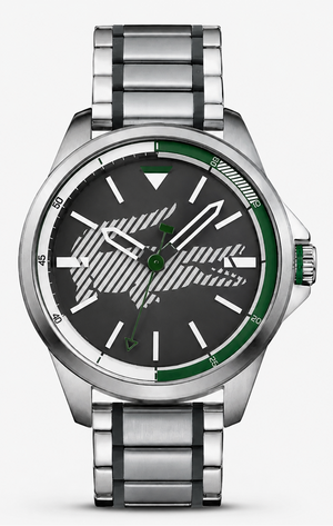 Lacoste Capbreton Gray Dial 2 Tone Steel Strap Watch for Men - 2010943