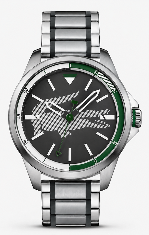 Lacoste Capbreton Gray Dial 2 Tone Steel Strap Watch for Men - 2010943