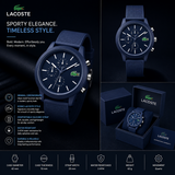 Lacoste 12.12 Blue Dial Blue Silicon Strap Watch for Men - 2010970