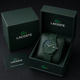 Lacoste 12.12 Green Dial Green Silicon Strap Watch for Men - 2011238