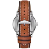 Fossil Heritage Blue Dial Brown Leather Strap Watch for Men - ME3263