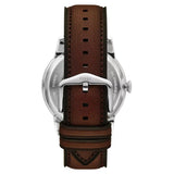 Fossil Townsman Beige Dial Brown Leather Strap Watch for Men - ME3266