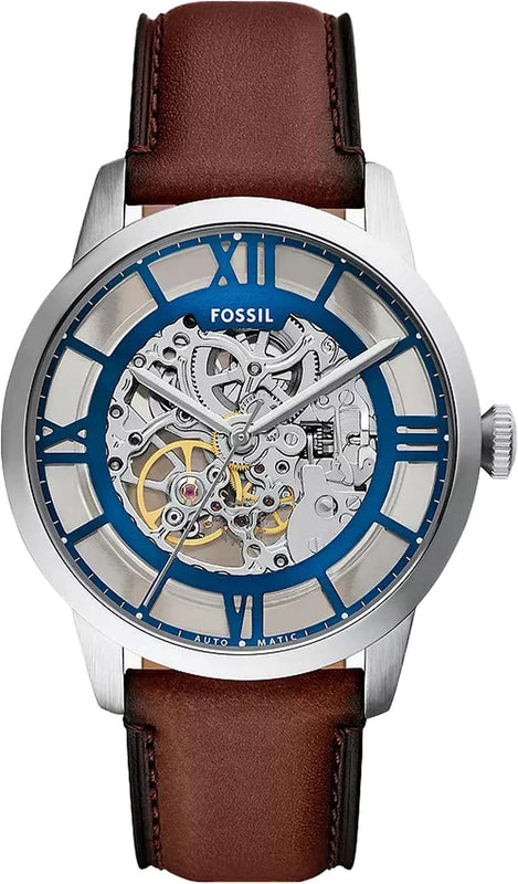 Fossil Townsman Clear Dial Brown Leather Strap Watch for Men - ME3267