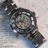 Fossil Townsman Clear Dial Gray Steel Strap Watch for Men- ME3268