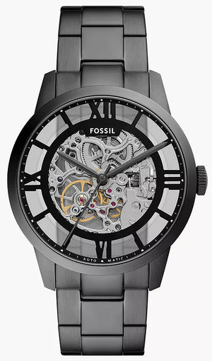 Fossil Townsman Clear Dial Gray Steel Strap Watch for Men- ME3268