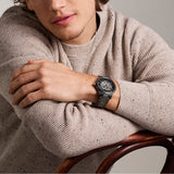 Fossil Townsman Clear Dial Gray Steel Strap Watch for Men- ME3268