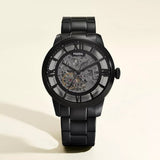 Fossil Townsman Clear Dial Black Steel Strap Watch for Men - ME3269