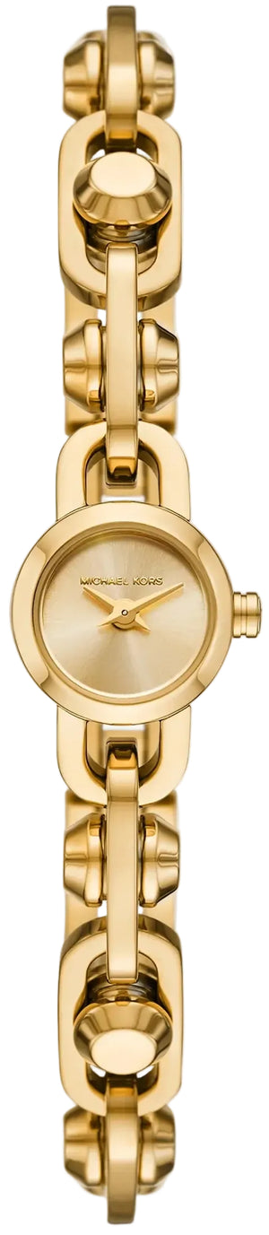 Michael Kors Astor Link Gold Dial Gold Steel Strap Watch for Women - MK4871