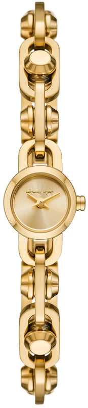 Michael Kors Astor Link Gold Dial Gold Steel Strap Watch for Women - MK4871