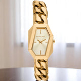 Michael Kors Suri Gold Dial Gold Steel Strap Watch for Women - MK4878
