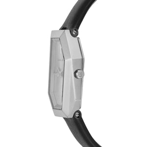 Michael Kors Suri Silver Dial Black Leather Strap Watch for Women - MK4881