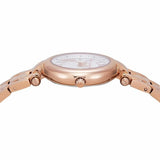 Michael Kors Laney Silver Dial Rose Gold Steel Strap Watch for Women - MK4893