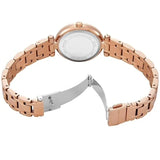 Michael Kors Laney Silver Dial Rose Gold Steel Strap Watch for Women - MK4893