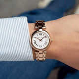 Michael Kors Laney Silver Dial Rose Gold Steel Strap Watch for Women - MK4893