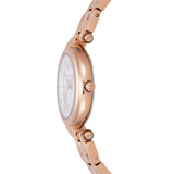 Michael Kors Laney Silver Dial Rose Gold Steel Strap Watch for Women - MK4893
