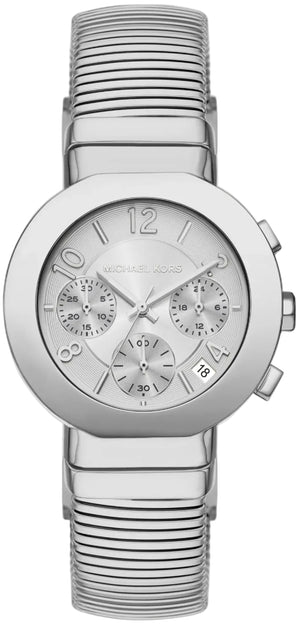 Michael Kors Gramercy Silver Dial Silver Steel Strap Watch for Women - MK7526