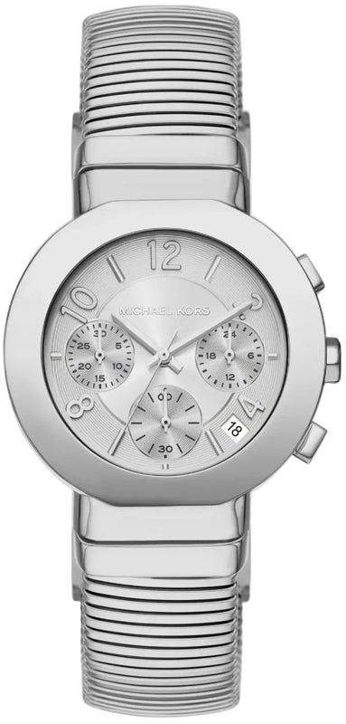 Michael Kors Gramercy Silver Dial Silver Steel Strap Watch for Women - MK7526