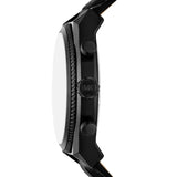 Michael Kors Panorama Black Dail Black Leather Strap Watch for Men - MK9201