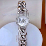 Michael Kors Petite Silver Dial Silver Chain-Link Strap Watch for Women - MKO1068