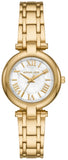 Michael Kors Laney Silver Dial Gold Steel Strap Watch for Women - MKO1083