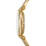 Michael Kors Laney Silver Dial Gold Steel Strap Watch for Women - MKO1083