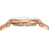 Michael Kors Laney Purple Dial Rose Gold Steel Strap Watch for Women - MKO1084