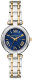 Michael Kors Laney Blue Dial Two Tone Steel Strap Watch for Women - MKO1085