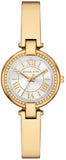 Michael Kors Laney Silver Dial Gold Steel Strap Watch for Women - MKO1110