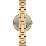 Michael Kors Laney Silver Dial Gold Steel Strap Watch for Women - MKO1110