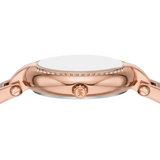 Michael Kors Laney Silver Dial Rose Gold Steel Strap Watch for Women - MKO1111