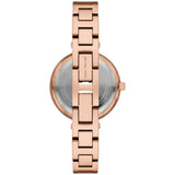 Michael Kors Laney Silver Dial Rose Gold Steel Strap Watch for Women - MKO1111