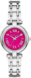 Michael Kors Laney Pink Dial Silver Steel Strap Watch for Women - MKO1127