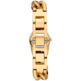 Michael Kors Petite Lock Gold Dial Two Tone Metal Chain Strap Watch for Women  - MKO1149