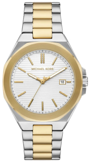Michael Kors Callum White Dial 2 Tone Steel Strap Watch for Men - MKO1181