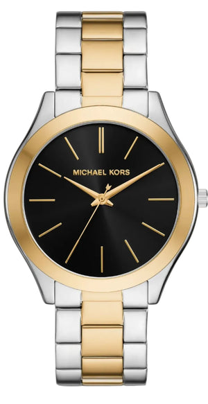 Michael Kors Aspyn Black Dial 2 Tone Steel Strap Watch for Men  - MKO9013