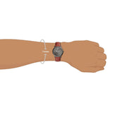 Fossil The Minimalist 3H Grey Dial Brown Leather Strap Watch for Men - FS5479