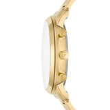 Fossil Neutra Black Dial Gold Steel Strap Watch for Men - FS6093