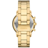 Fossil Neutra Black Dial Gold Steel Strap Watch for Men - FS6093