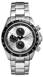 Fossil Autocross Silver Dial Silver Steel Strap Watch for Men - BQ2873