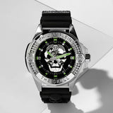 Philipp Plein The Skull Black Dial Black Silicone Strap Watch for Men - PWAAA0121