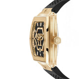 Philipp Plein Hexagon Phantom Black Dial Black Silicone Strap Watch For Men- PWPUA0424